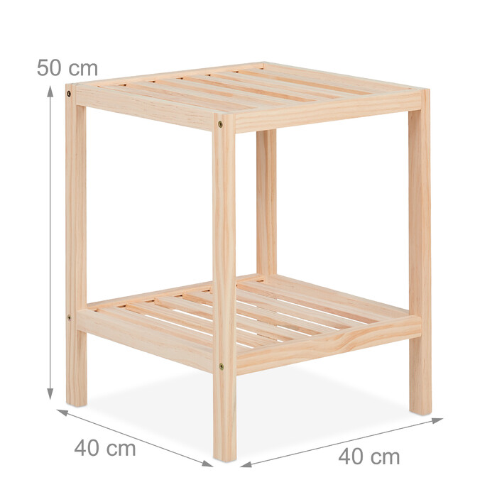 Relaxdays Beistelltisch aus Holz
