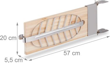 Relaxdays Flammlachsbretter, 2er Set, Zedernholz, neigbare Edelstahl Halterung, Räucherbrett HBT 57 x 20 x 5,5 cm, Natur