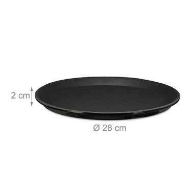 Relaxdays Rundes Gastro Serviertablett 3er Set