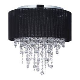 Relaxdays Deckenlampe Organza Kristall