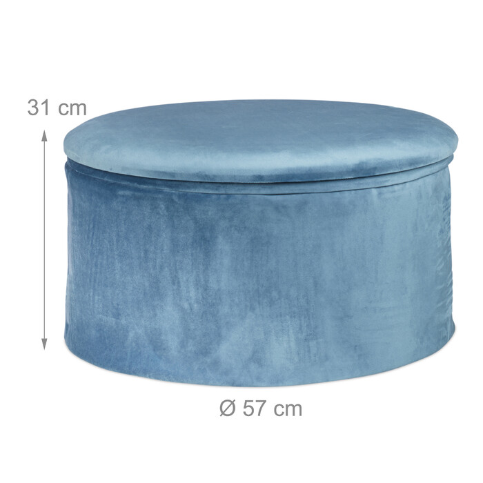 Relaxdays Runder Sitzhocker mit Stauraum