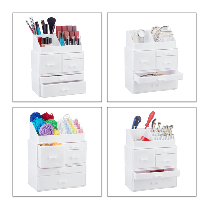 Relaxdays Acryl Make Up Organizer mit 21 Fächern