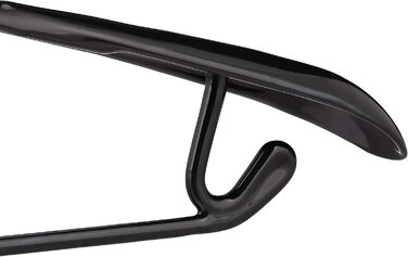 Relaxdays, schwarz gummierte Metall-Kleiderbügel, rutschfest, platzsparend, 44 cm, PVC, 10 Stk.