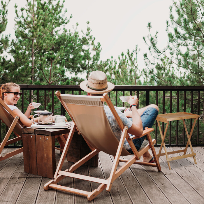 Relaxdays Tabletttisch Bambus