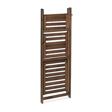 Relaxdays Blumentreppe Holz dunkelbraun