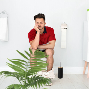 Relaxdays WC Bürstenhalter Keramik