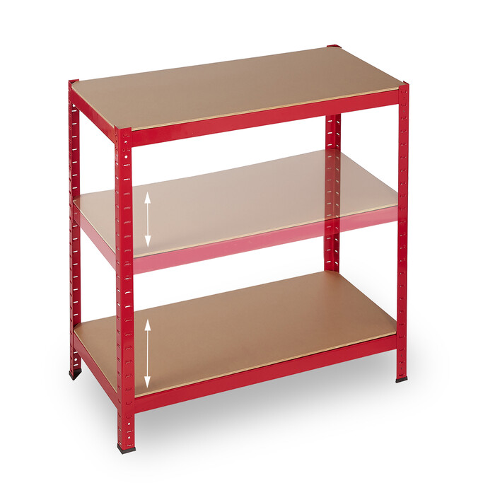 Relaxdays Schwerlastregal 1325 kg rot