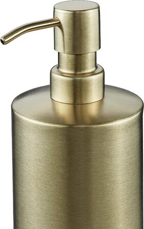 Relaxdays Badezimmer Set, 4-teilig, Seifenspender, Seifenschale, Zahnputzbecher, Zahnbürstenhalter, Edelstahl, Gold 10038874