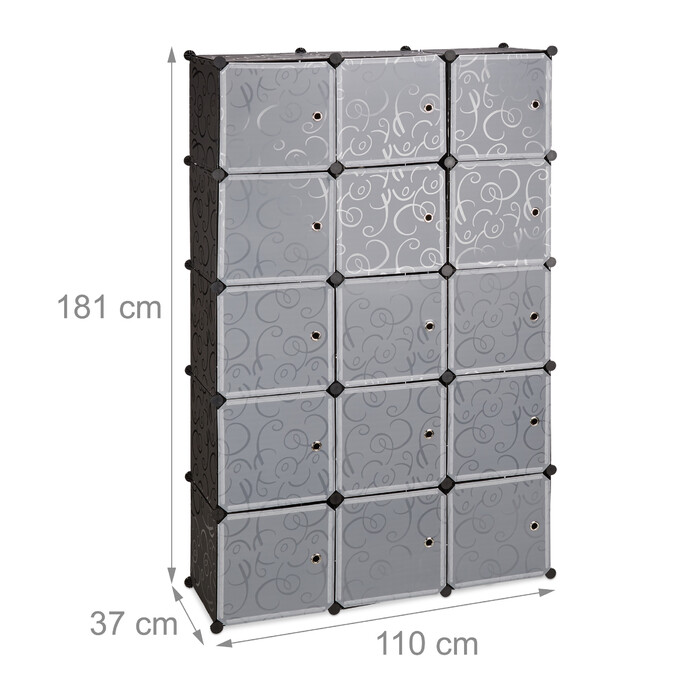 Relaxdays Regalsystem Kleiderschrank 11 Fächer
