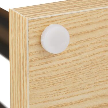 Relaxdays Pflanzenregal, Blumentreppe 5 Ablagen, 117x43x22 cm, Stahl/MDF, innen, Hellbraun