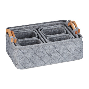 Relaxdays 8-teiliger Schrank-Organizer