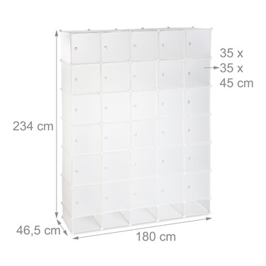 Relaxdays XXL Kleiderschrank Stecksystem