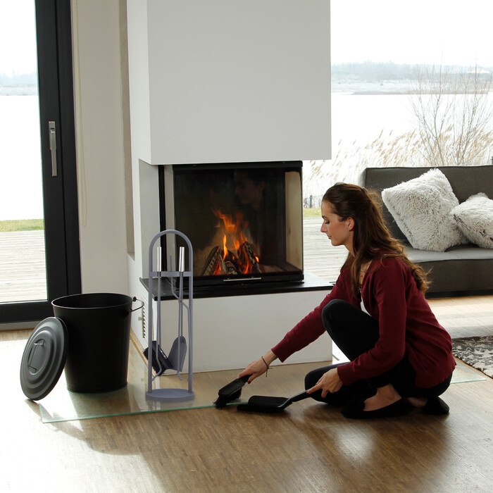 Relaxdays Kaminbesteck modern 5-teilig