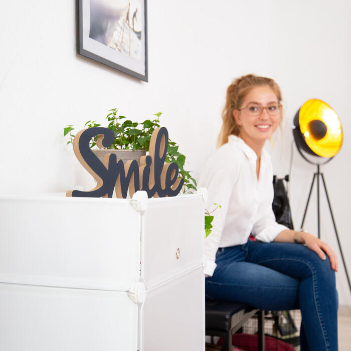Relaxdays Schuhregal Kunststoff mit 4 Fächern