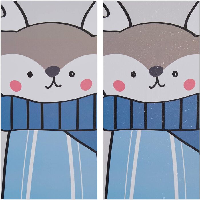 Relaxdays Steckregal Kinder, 2 Kleiderstangen, Türen mit Tierkindern, HBT: 145x110x37 cm, DIY Kinderkleiderschrank, weiß