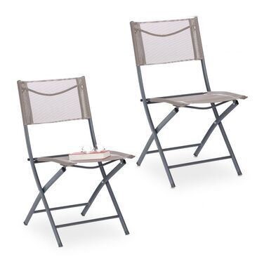 Relaxdays Gartenstuhl klappbar 2er Set