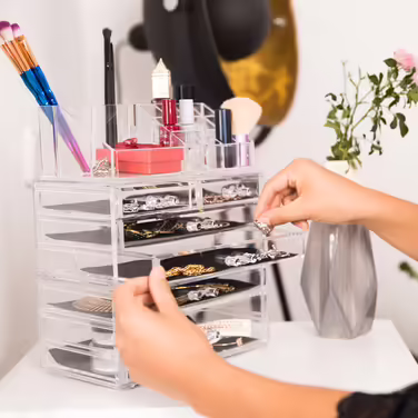 Relaxdays Make Up Organizer mit 8 Schubladen