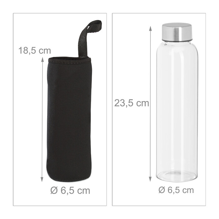 Relaxdays 4er Set Trinkflasche 500 ml
