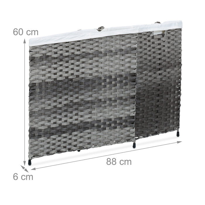 Relaxdays Wäschekorb Rattan-Optik 110 L