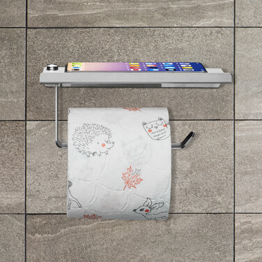 Relaxdays Toilettenpapierhalter mit Ablage