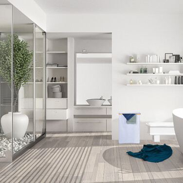 Relaxdays Wäschekorb mit Deckel 105 l