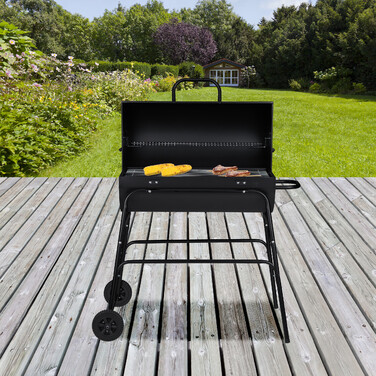 Relaxdays Holzkohlegrill mit Deckel