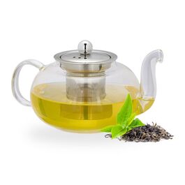 Relaxdays Teekanne mit Siebeinsatz 800 ml