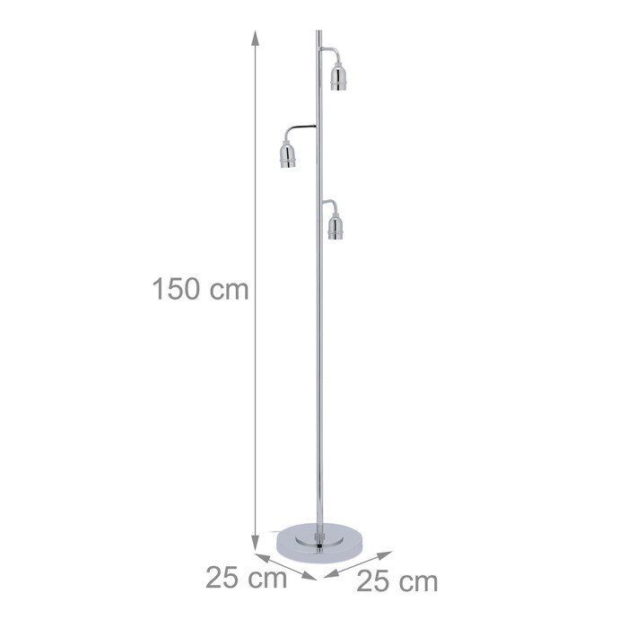 Relaxdays Stehlampe in Silber