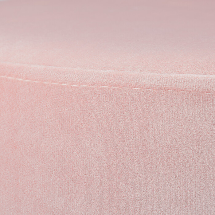 Relaxdays Samthocker mit Metallbeinen rosa
