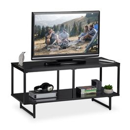 Relaxdays TV Lowboard MDF in Schwarz