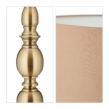 Relaxdays Stehlampe Wohnzimmer beige