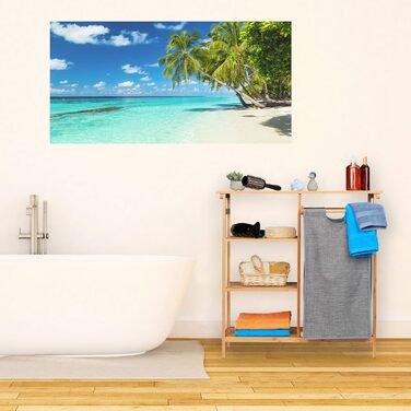 Relaxdays Badregal mit Wäschekorb, Bambus, 4 Ablagen, entnehmbarer Wäschesammler, 80,5x80x33,5 cm, natur/grau