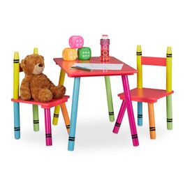 Relaxdays 3-teilige Kindersitzgruppe bunt