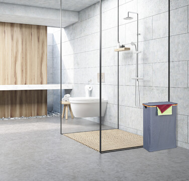 Relaxdays Wäschekorb mit Deckel 105 l
