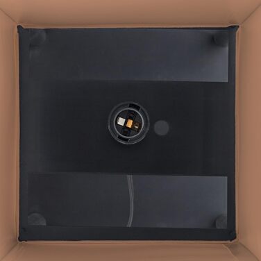 Relaxdays Stehlampe mit Regal, E27, 3 Ablagen, modernes Design, 159x26x26 cm, schwarz-braun
