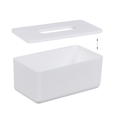 Relaxdays Tücherbox mit Bambusdeckel
