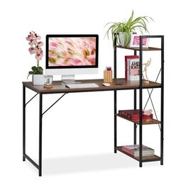 Relaxdays Schreibtisch mit Regal