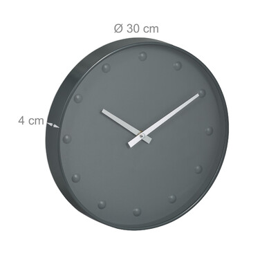 Relaxdays Graue Wanduhr