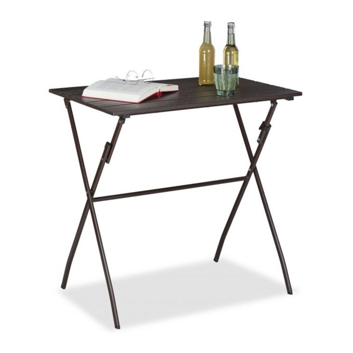 Relaxdays Klappbarer Gartentisch Holz-Optik