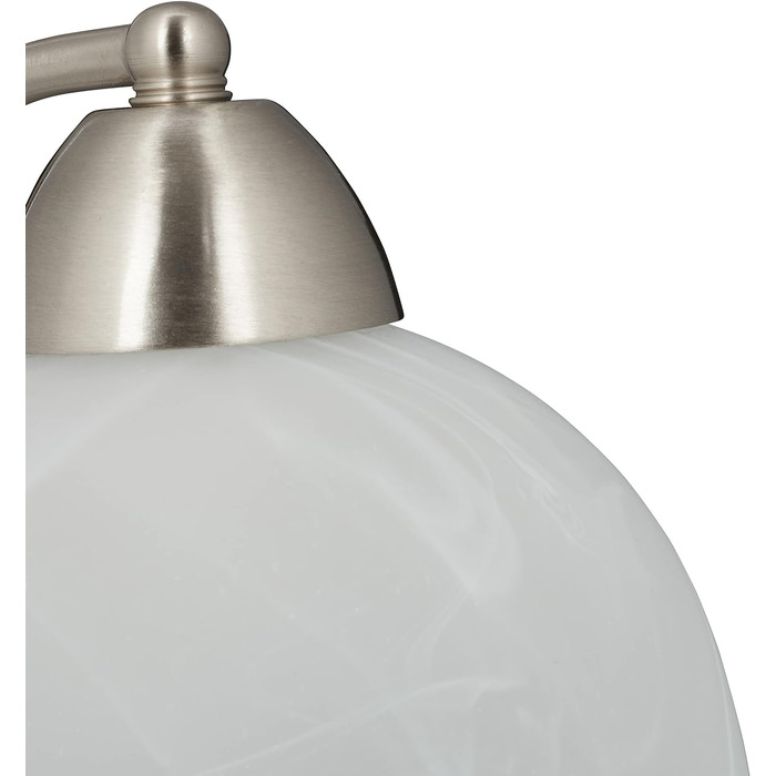 Relaxdays Tischlampe Touch, Retro Design, E14-Fassung, dimmbare Nachttischlampe, Glas & Eisen, HBT 25 x 15 x 19 cm, (Silber)