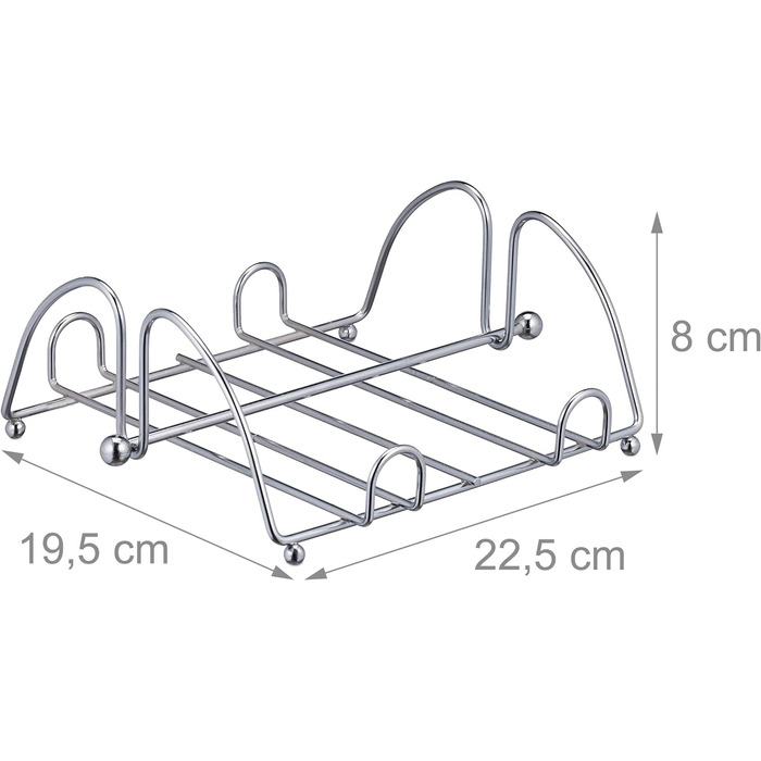 10 x Serviettenhalter, mit Beschwerer, für 33x33 cm Servietten, Edelstahl-Optik, Design Serviettenständer Metall, silber
