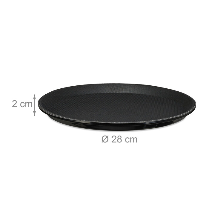 Relaxdays Rundes Gastro Serviertablett 3er Set