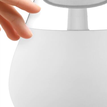 Relaxdays Nachttischlampe Touch dimmbar, moderne Touch Lampe, 3 Stufen, E14, Tischlampe, HxD: 32,5 x 18 cm, grau- (Silber)