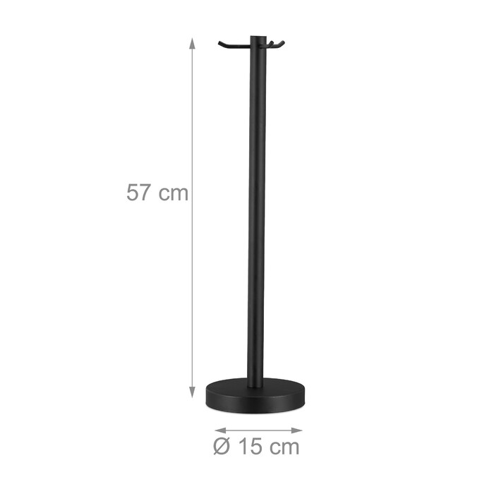Relaxdays Kaminbesteck modern 4-teilig mit Ständer