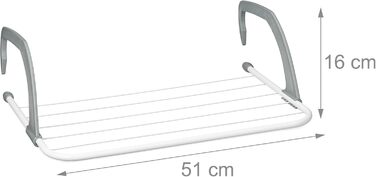Relaxdays Wäscheständer Heizung, 3er Set, 3 m Trockenlänge, zum Einhängen, weiß/grau