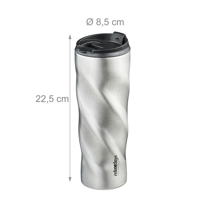 Relaxdays Thermobecher Edelstahl 500ml