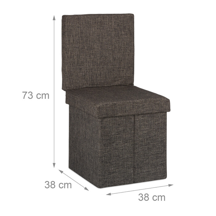Relaxdays Faltbarer Sitzhocker mit Lehne