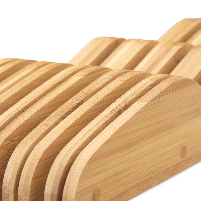 Relaxdays Messerblock Bambus für Schublade