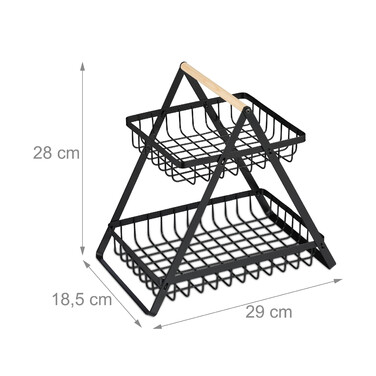 Relaxdays Obstkorb Etagere 2-stöckig
