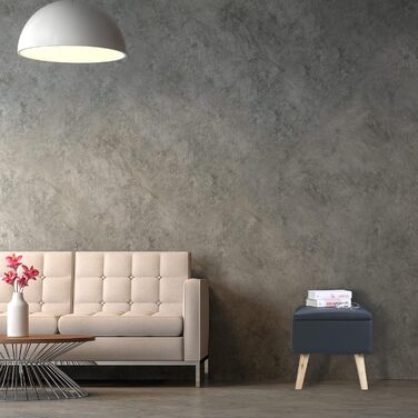 Relaxdays Sitzhocker mit Stauraum, Kunstleder, 40x40x40 cm, gepolstert, Beige